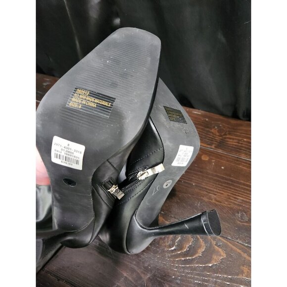 Charlotte Russe Black Knee High Heeled Boots Sz. 8 - Picture 7 of 8